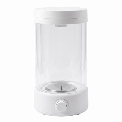 Large Capacity Transparent Cylinder Humidifier, Visible Water Tank Knob Control Cool Mist Humidifier, Adjustable Mist Output for Bedroom Office Living Room, Matte Light Grayish White