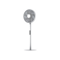 White Ultra Quiet Standing Circulation Fan, Wide Coverage Large Mesh Pedestal Fan with Hidden Control, Space-Saving Extended Upright Floor Fan for Home Office Bedroom